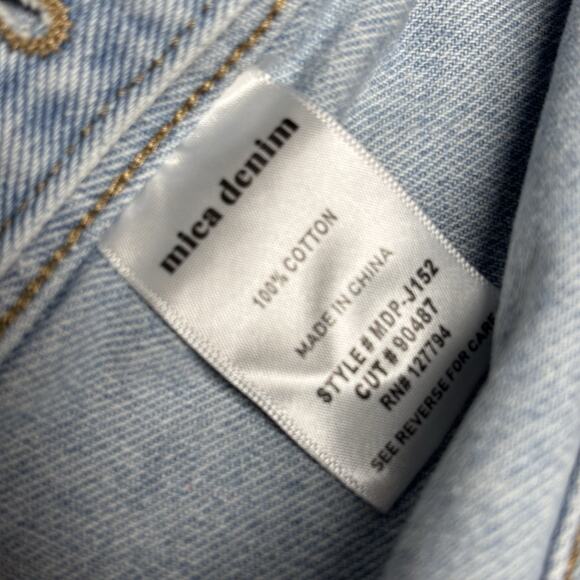 Mica Light Wash Distressed Jean Jacket Large - Picture 5 of 5